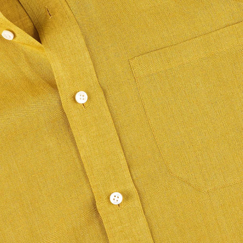 Rubinacci Vintage archive camicia in lino senape Qualità Garantita