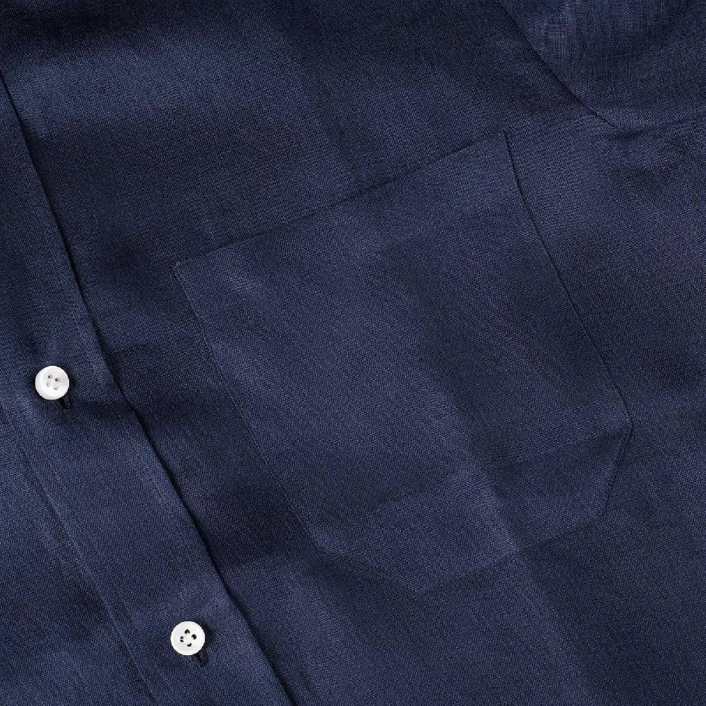 Rubinacci Vintage archive camicia in lino blu Fino Al -60%
