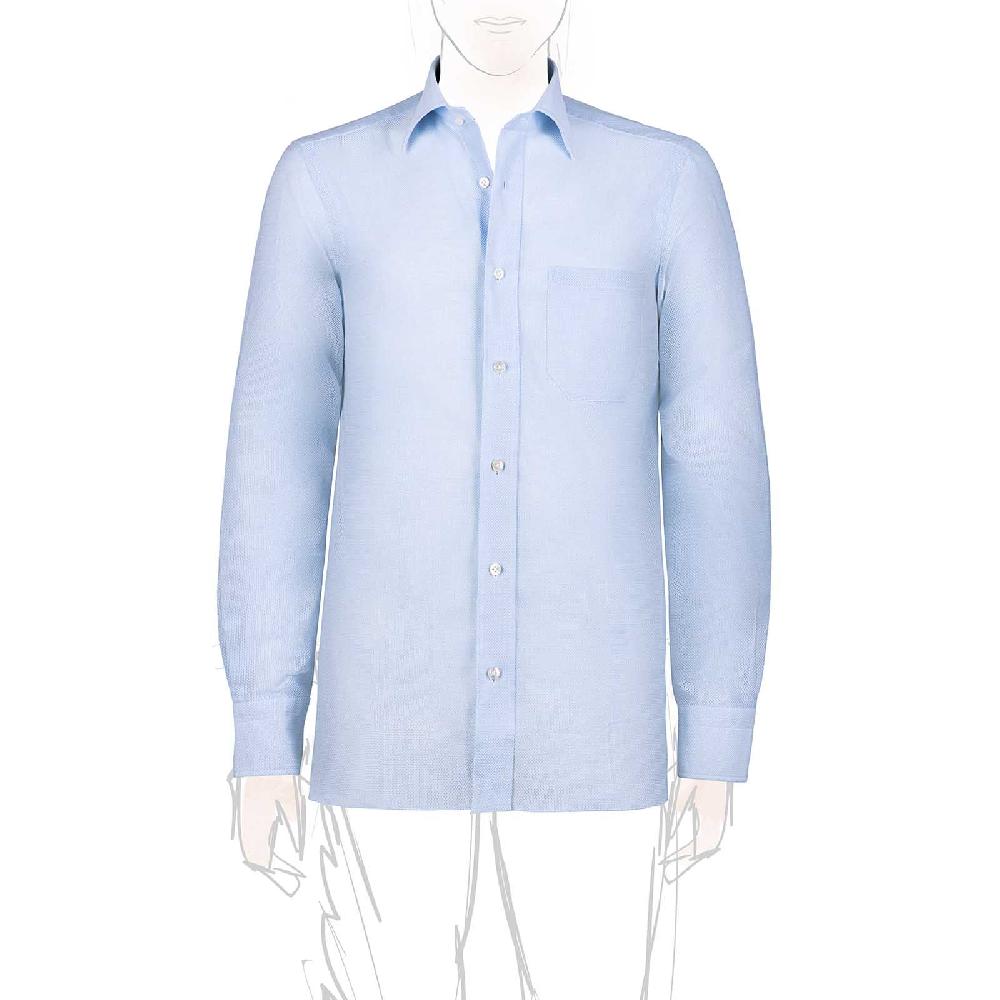 Rubinacci Vintage archive camicia in cellulare azzurro Shopping Online
