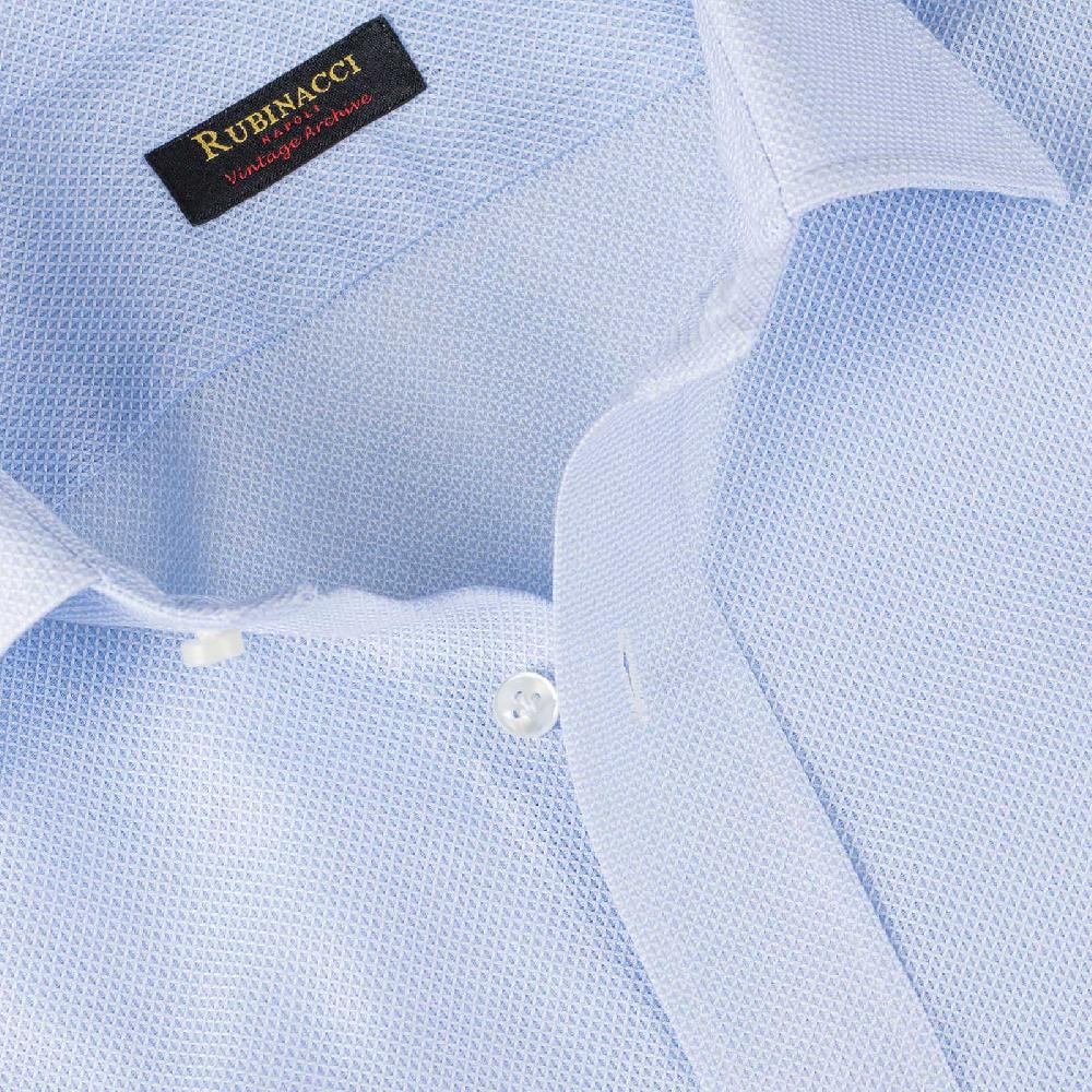 Rubinacci Vintage archive camicia in cellulare azzurro Shopping Online