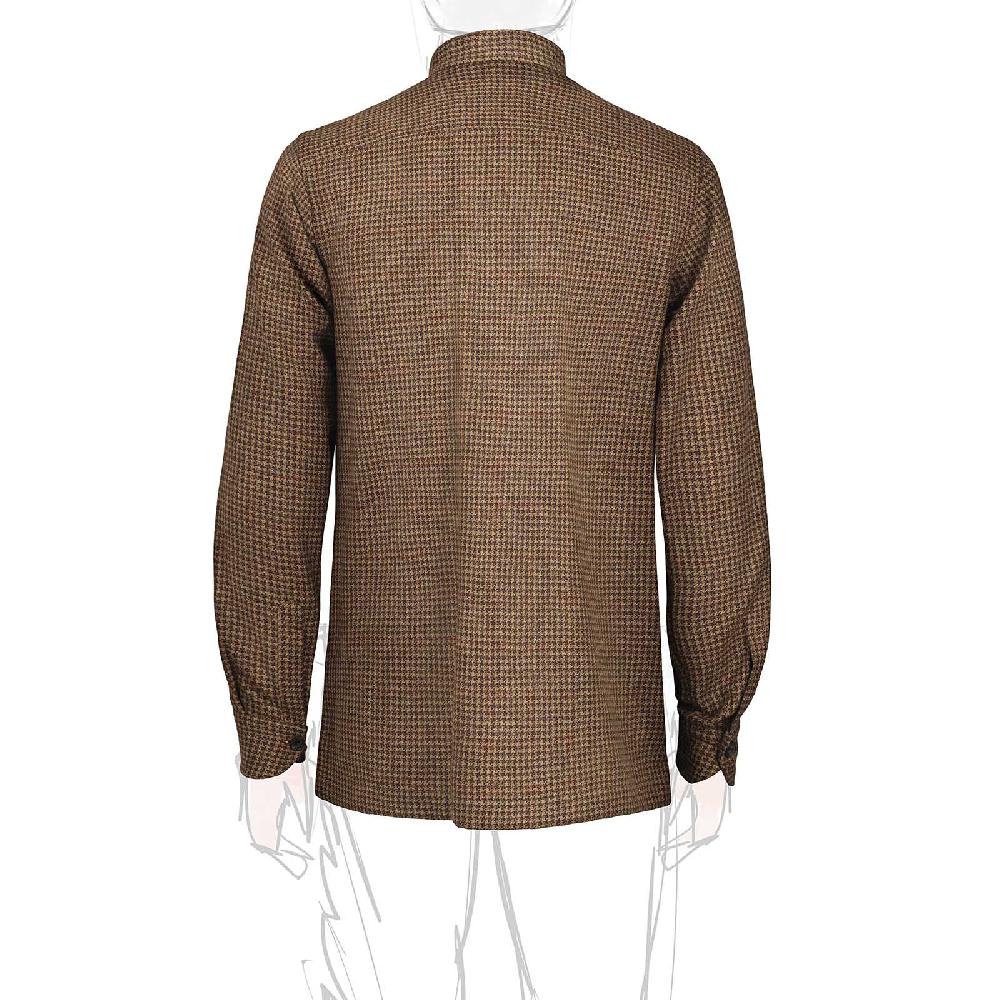 Rubinacci Vintage archive sahariana guru in pied de poule di cashmere nocciola Online