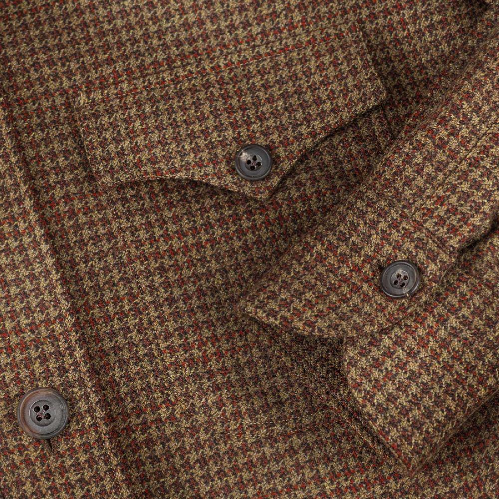 Rubinacci Vintage archive sahariana guru in pied de poule di cashmere nocciola Online