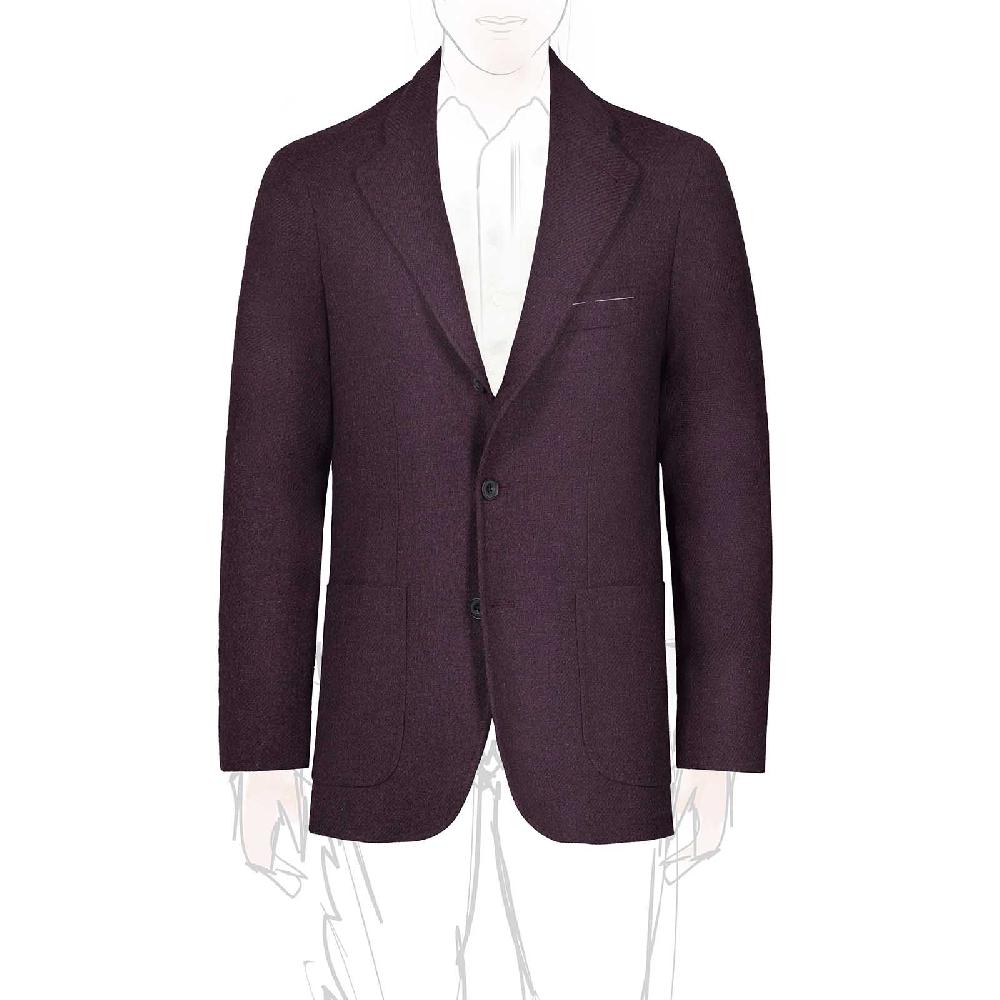 Rubinacci Vintage archive giacca in lana prugna In Vendita