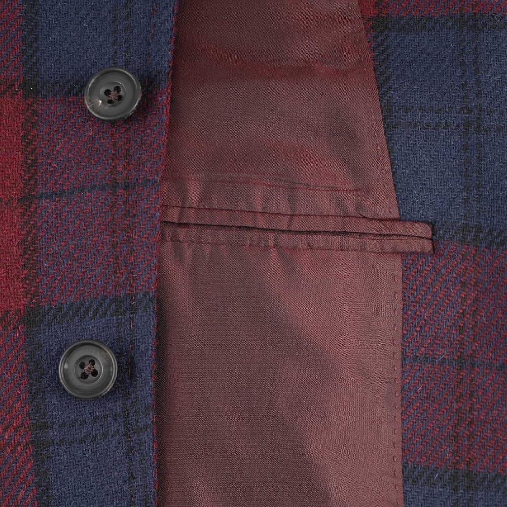 Rubinacci Vintage archive giacca tartan bordeaux Vendita Calda