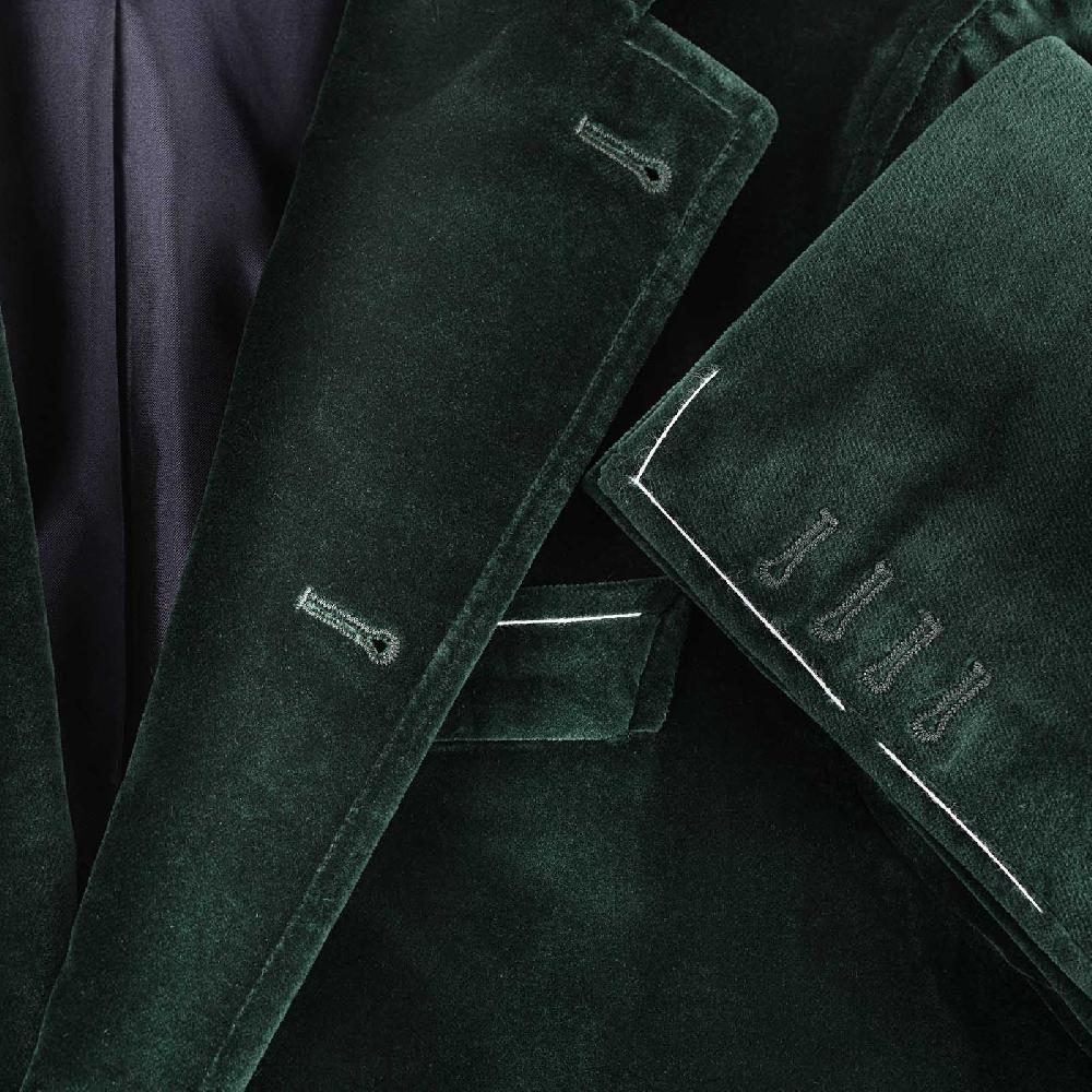 Rubinacci Vintage archive giacca Vienna in velluto verde Saldi Di Fabbrica