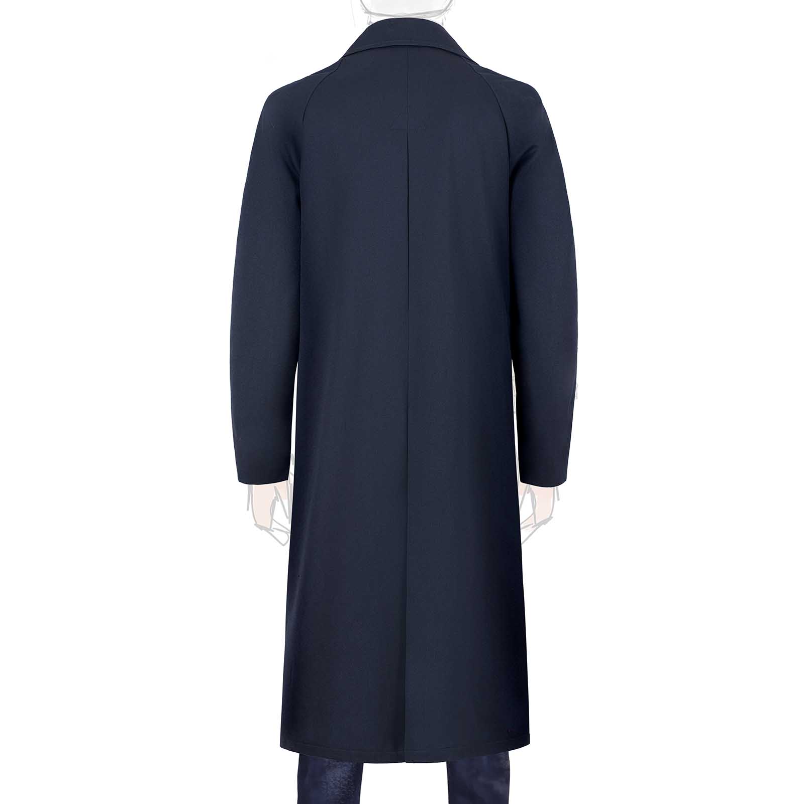 Rubinacci Vintage archive cappotto raglan in diagonale di lana blu I Più Venduti