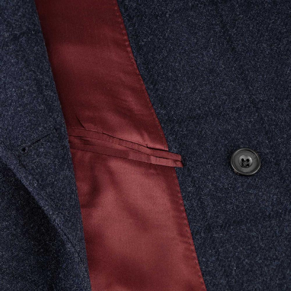 Rubinacci Vintage archive cappotto Ulster in lana a quadri blu Vendite Flash