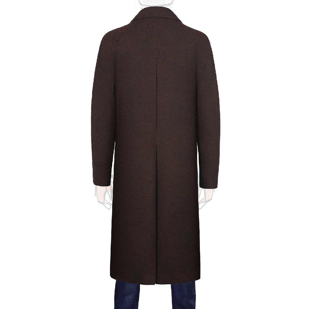 Rubinacci Vintage archive cappotto raglan in diagonale di lana skyfall marrone Moda