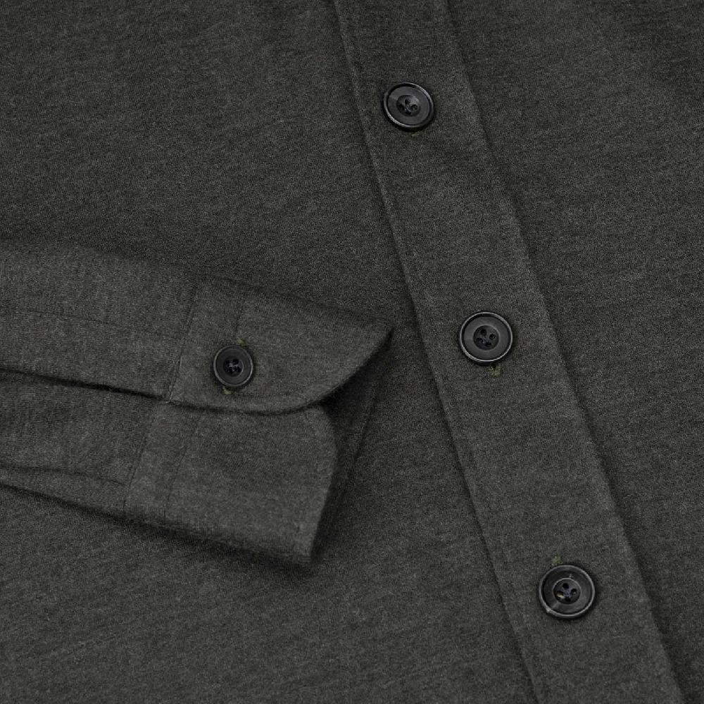Rubinacci Overshirt in cashmere verde Consegna Veloce