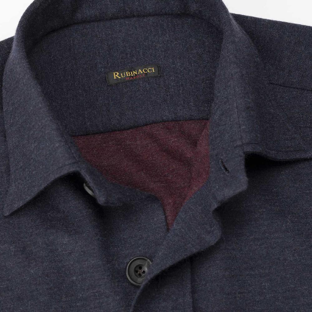 Rubinacci Overshirt in cashmere blu Promozione Limitata