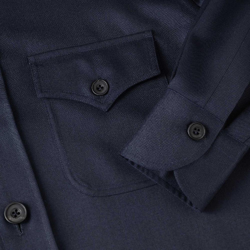 Rubinacci Sahariana in cashmere blu Affare Del Giorno