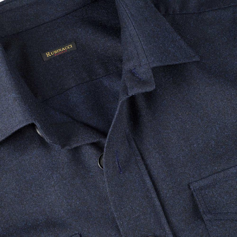 Rubinacci Sahariana in lana blu Prezzo Ridotto