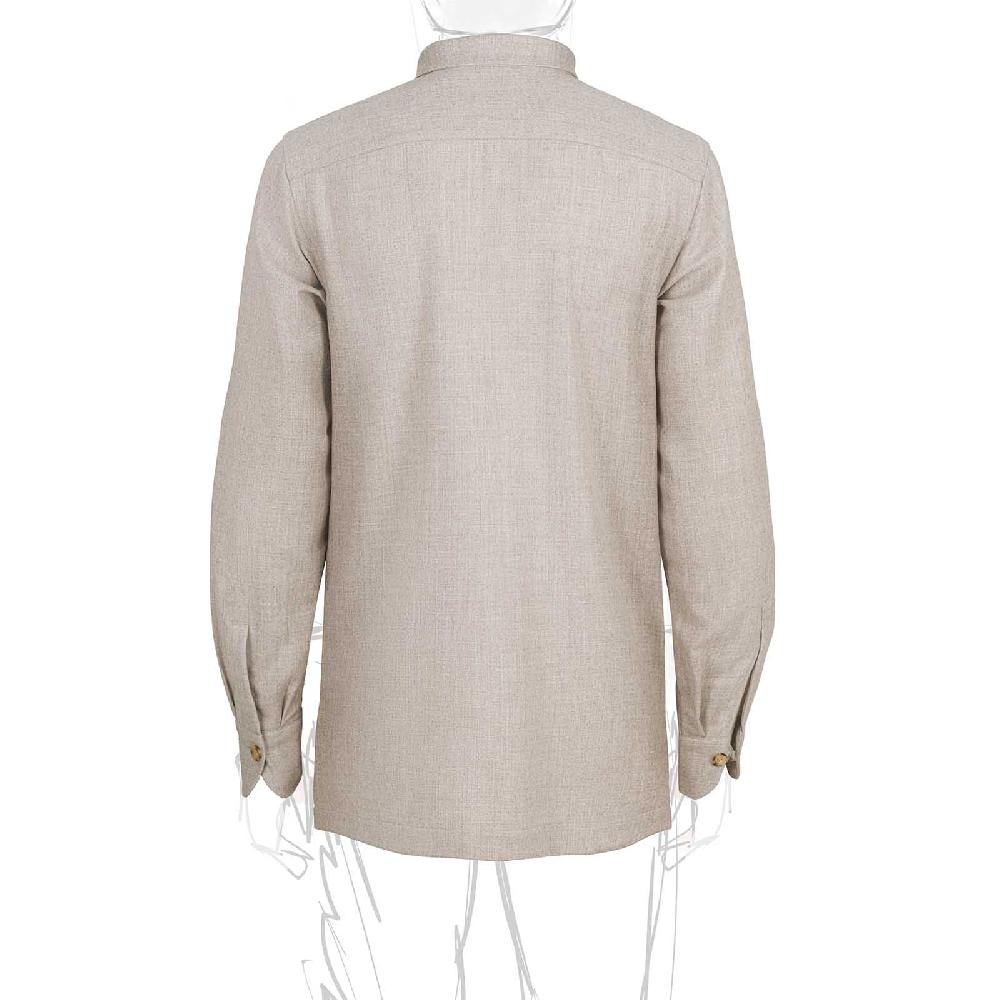 Rubinacci Sahariana in lana beige Sottocosto
