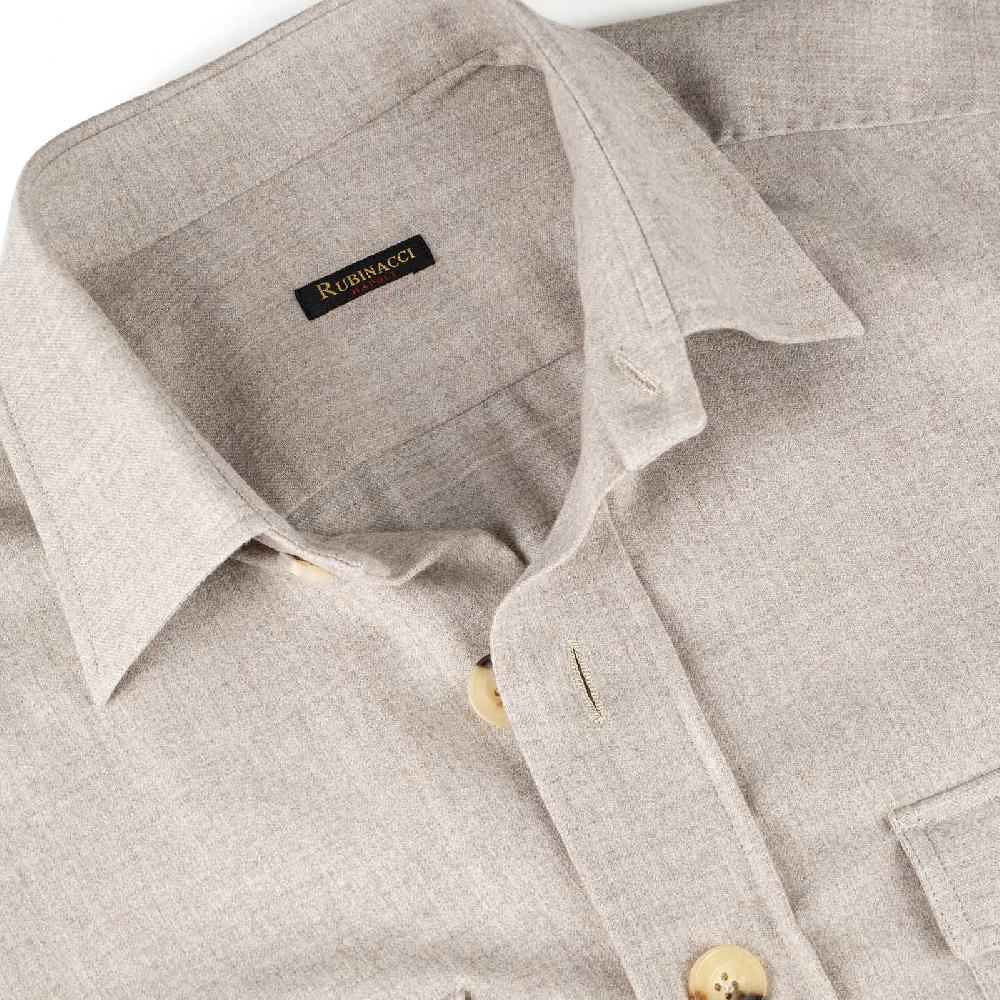 Rubinacci Sahariana in lana beige Sottocosto