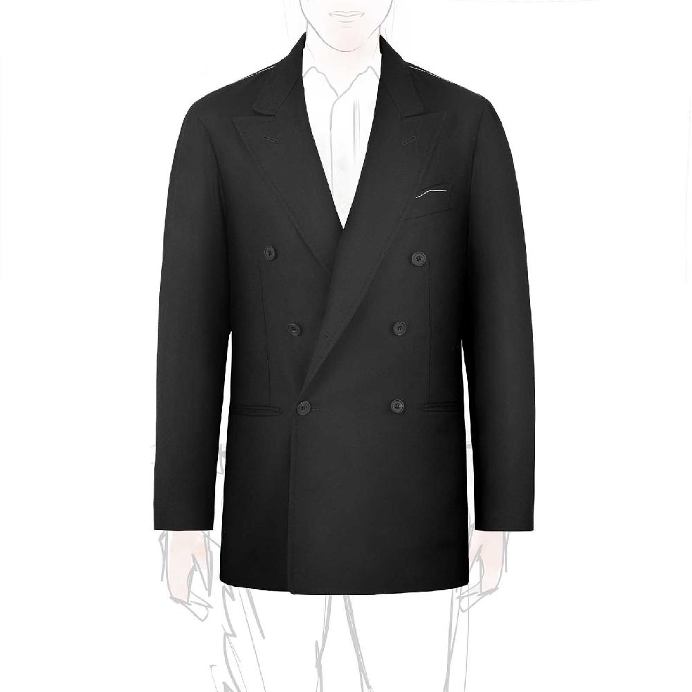 Rubinacci Giacca in lana nera Presa