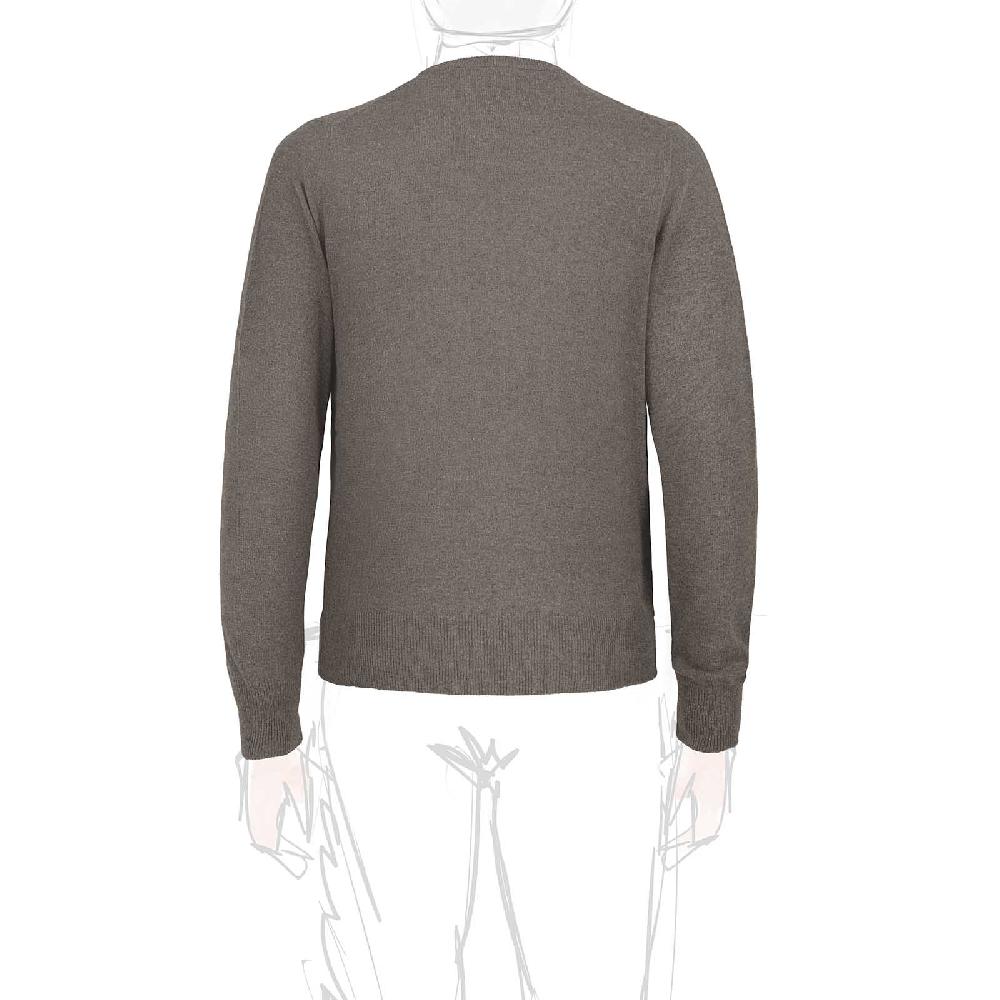 Rubinacci Girocollo in cashmere fango Vendita Calda