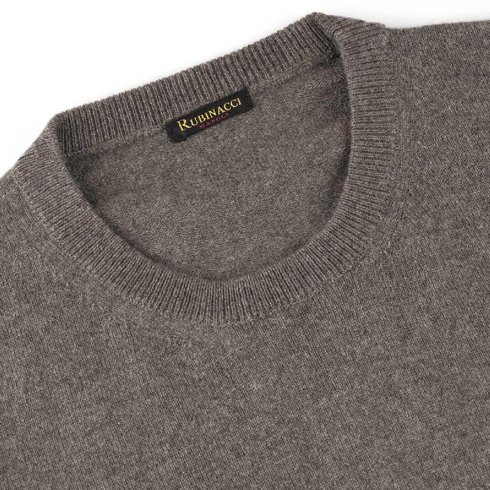 Rubinacci Girocollo in cashmere fango Vendita Calda
