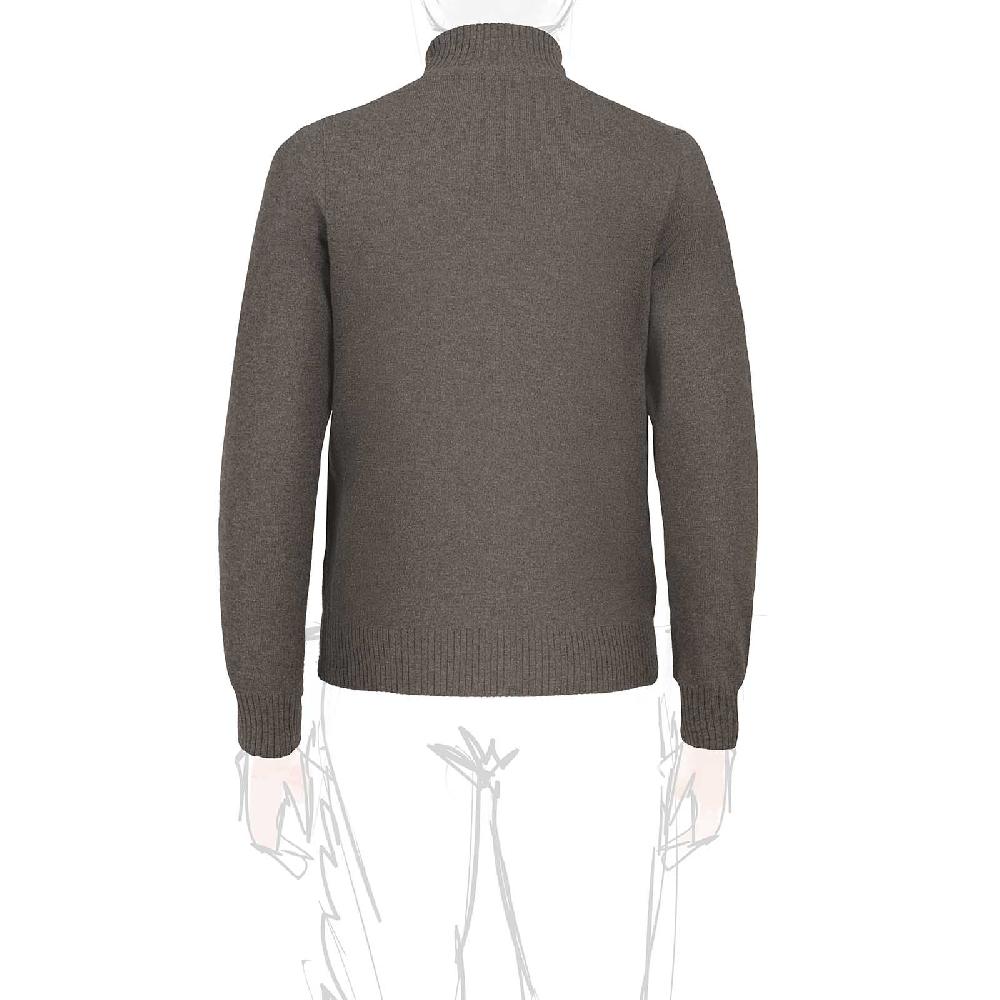 Rubinacci Collo alto in cashmere fango Saldi Di Fabbrica