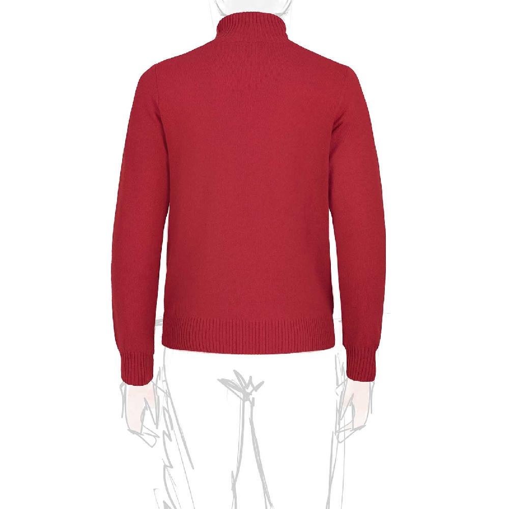 Rubinacci Collo alto in cashmere rosso Vendite Flash