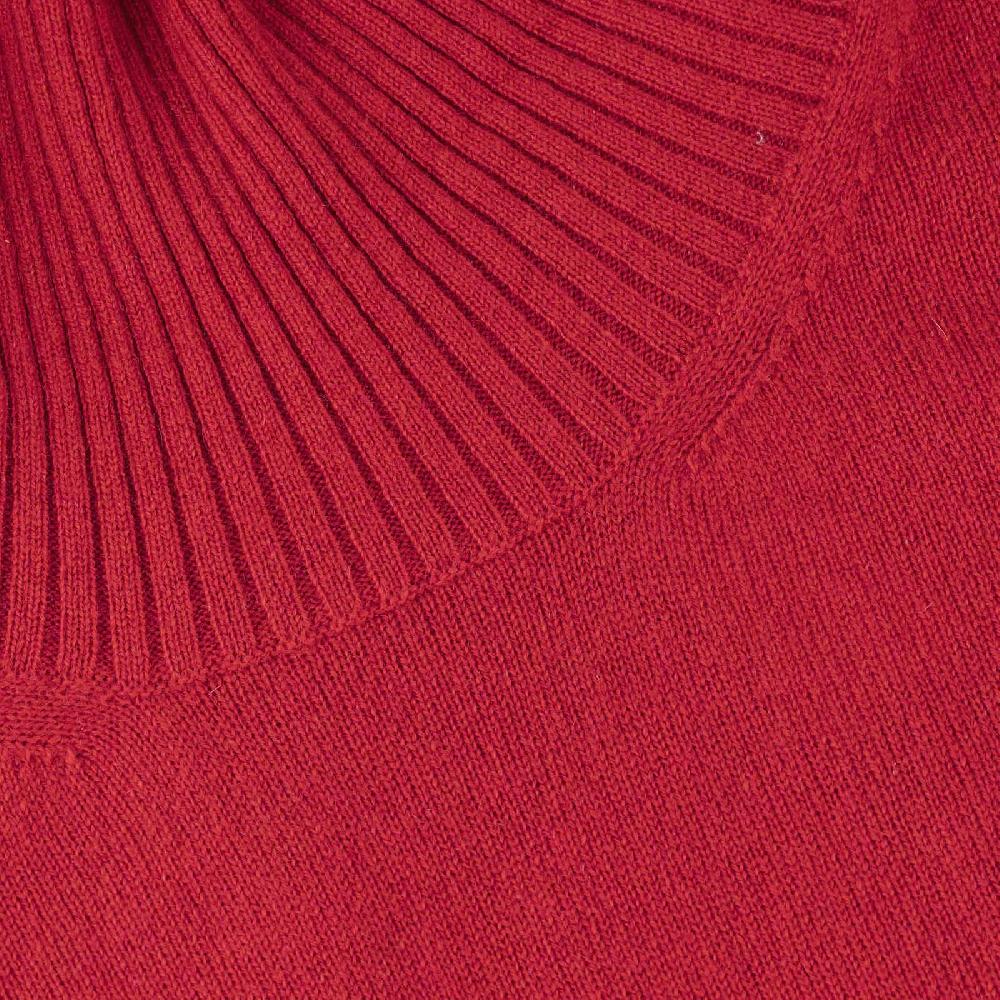 Rubinacci Collo alto in cashmere rosso Vendite Flash