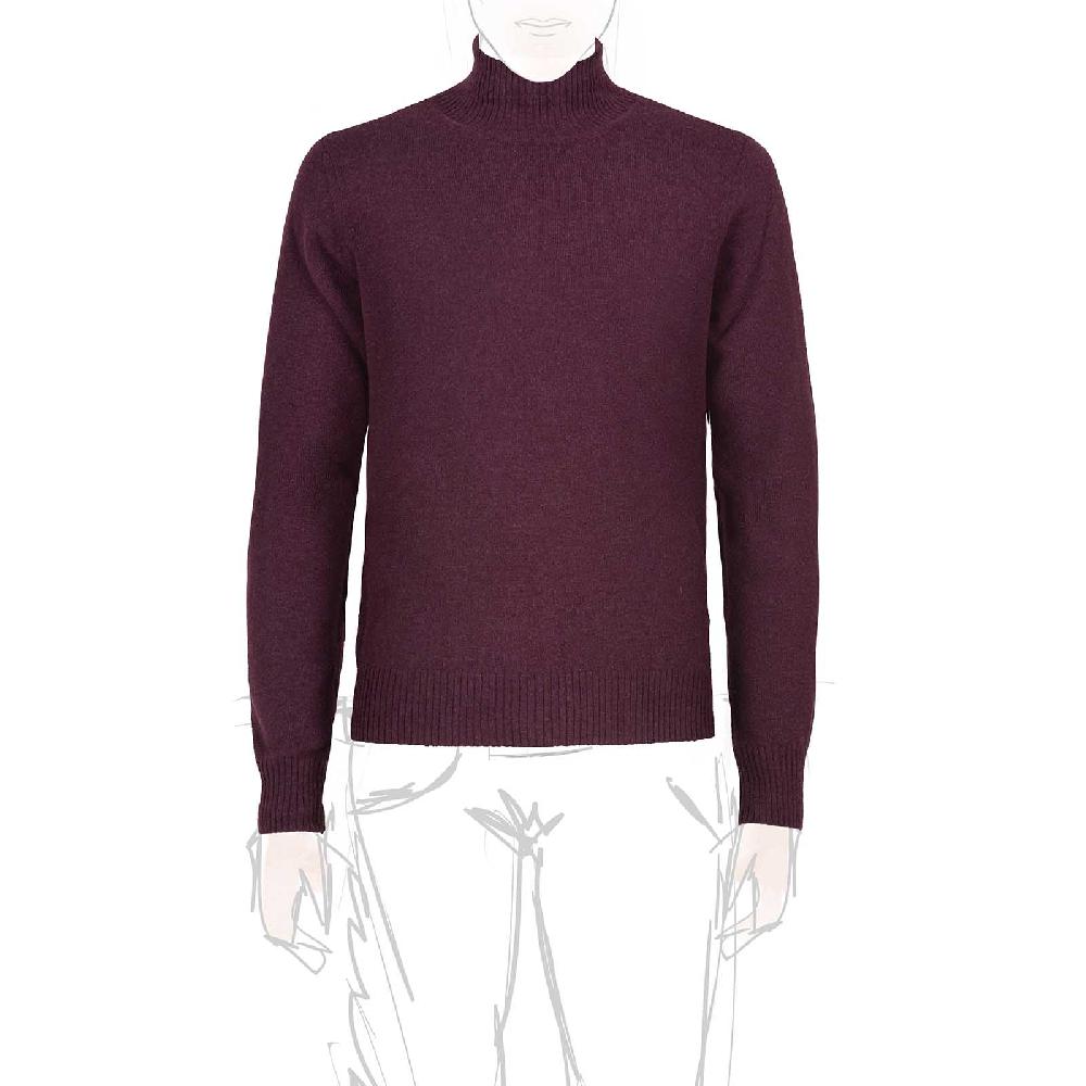 Rubinacci Collo alto in cashmere bordeaux Negozio