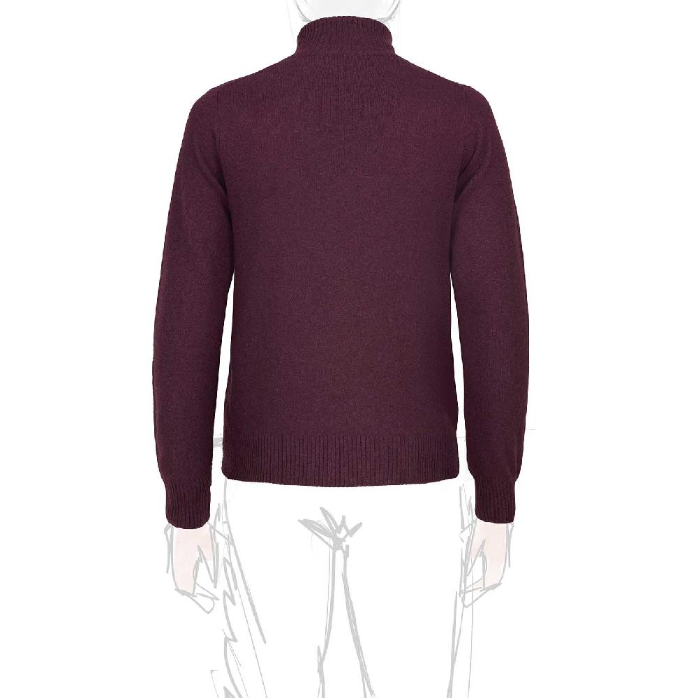 Rubinacci Collo alto in cashmere bordeaux Negozio