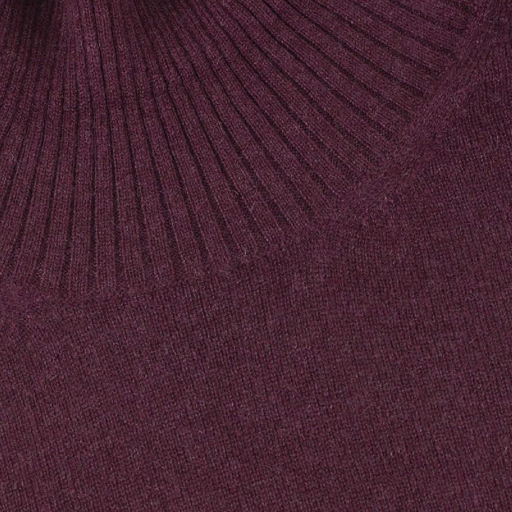 Rubinacci Collo alto in cashmere bordeaux Negozio
