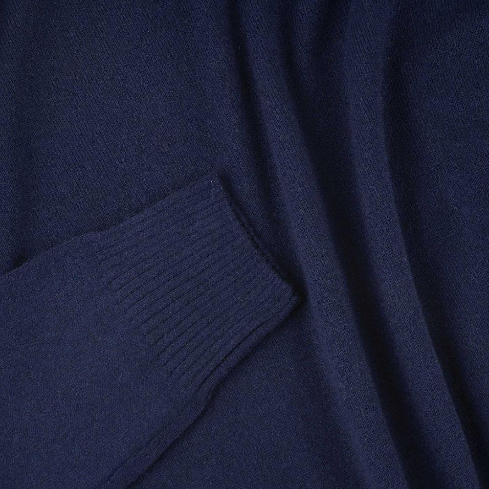 Rubinacci Collo alto in cashmere blu In Saldo