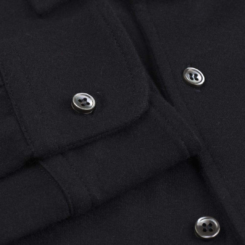 Rubinacci Camicia in cashmere blu Italia