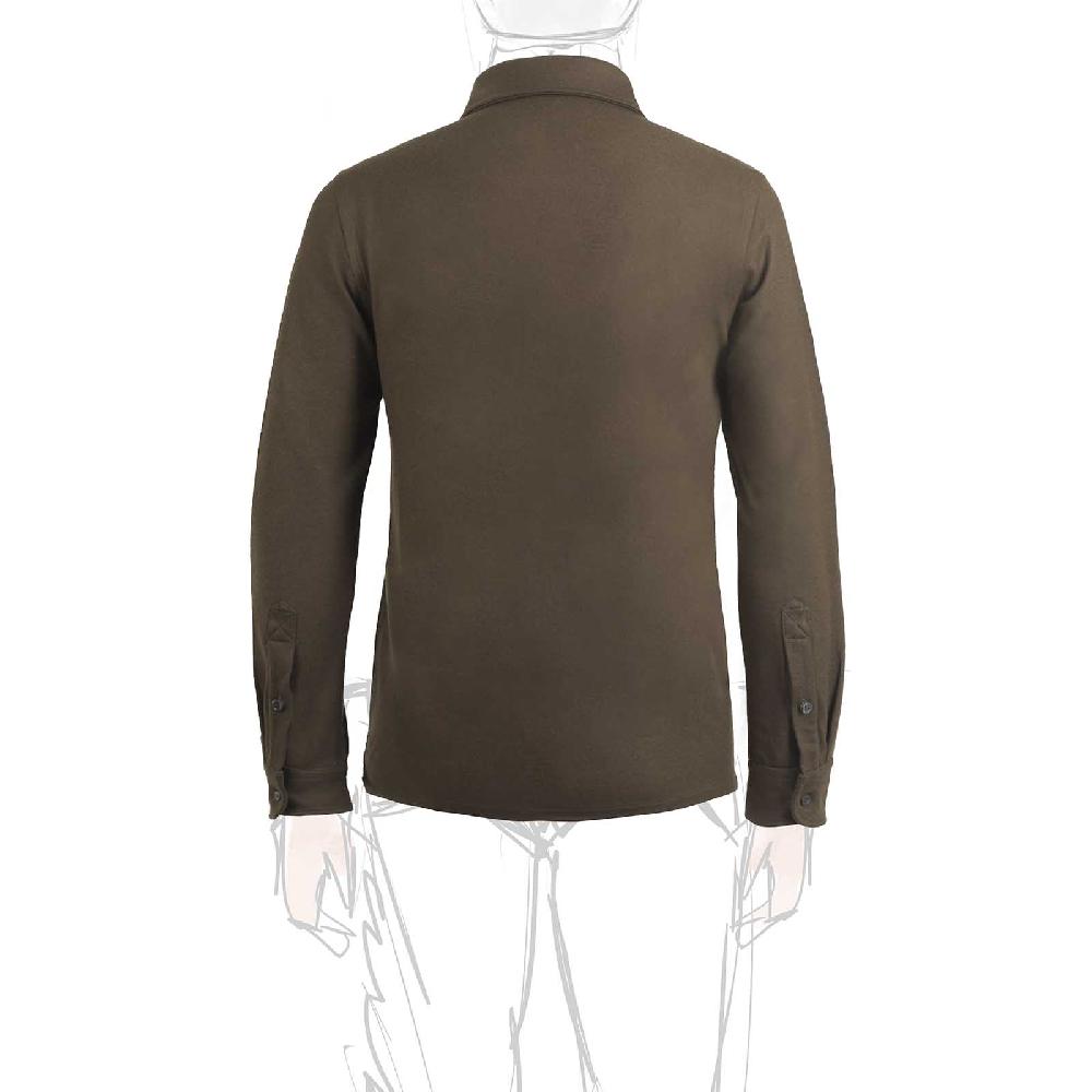 Rubinacci Camicia in cashmere verde militare Qualità