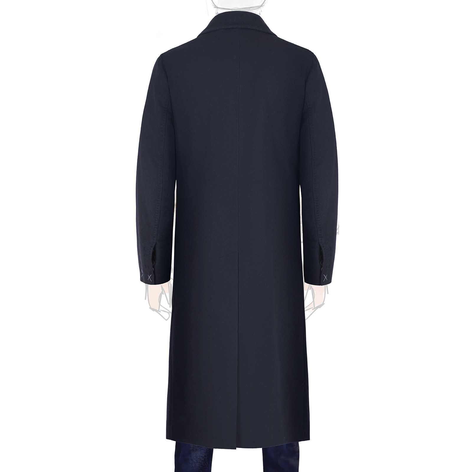 Rubinacci Cappotto in cashmere blu Qualità Garantita