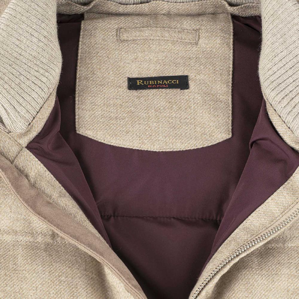 Rubinacci Gilet trapuntato lana e cashmere beige Acquista Ora