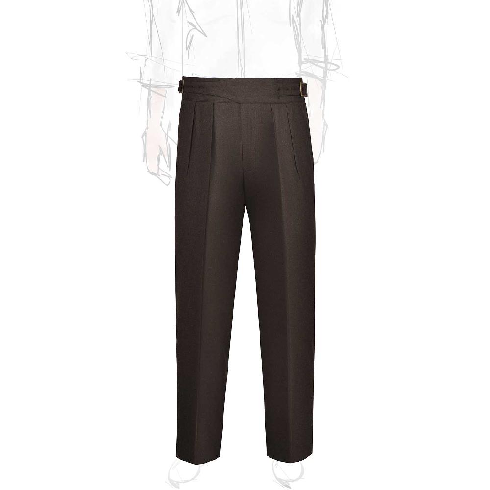 Rubinacci Pantalone manny in flanella marrone Online