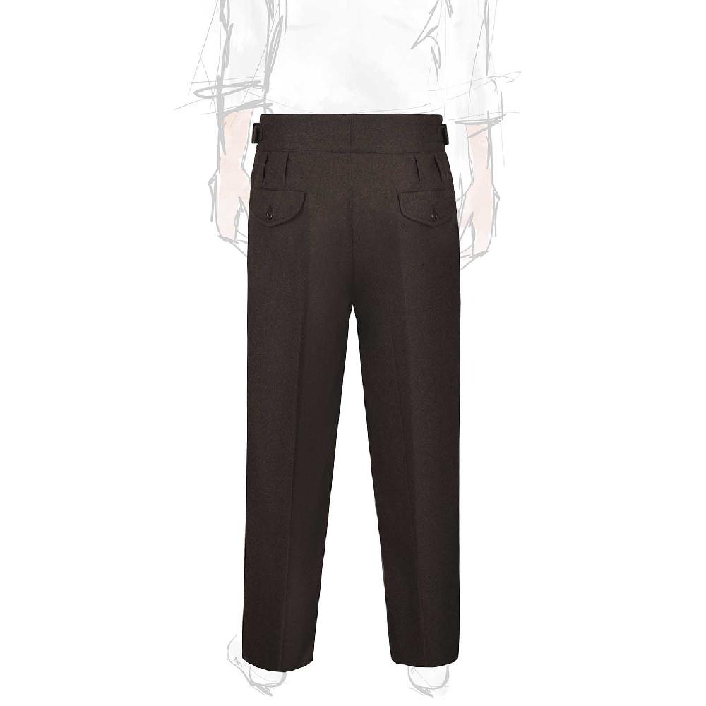 Rubinacci Pantalone manny in flanella marrone Online