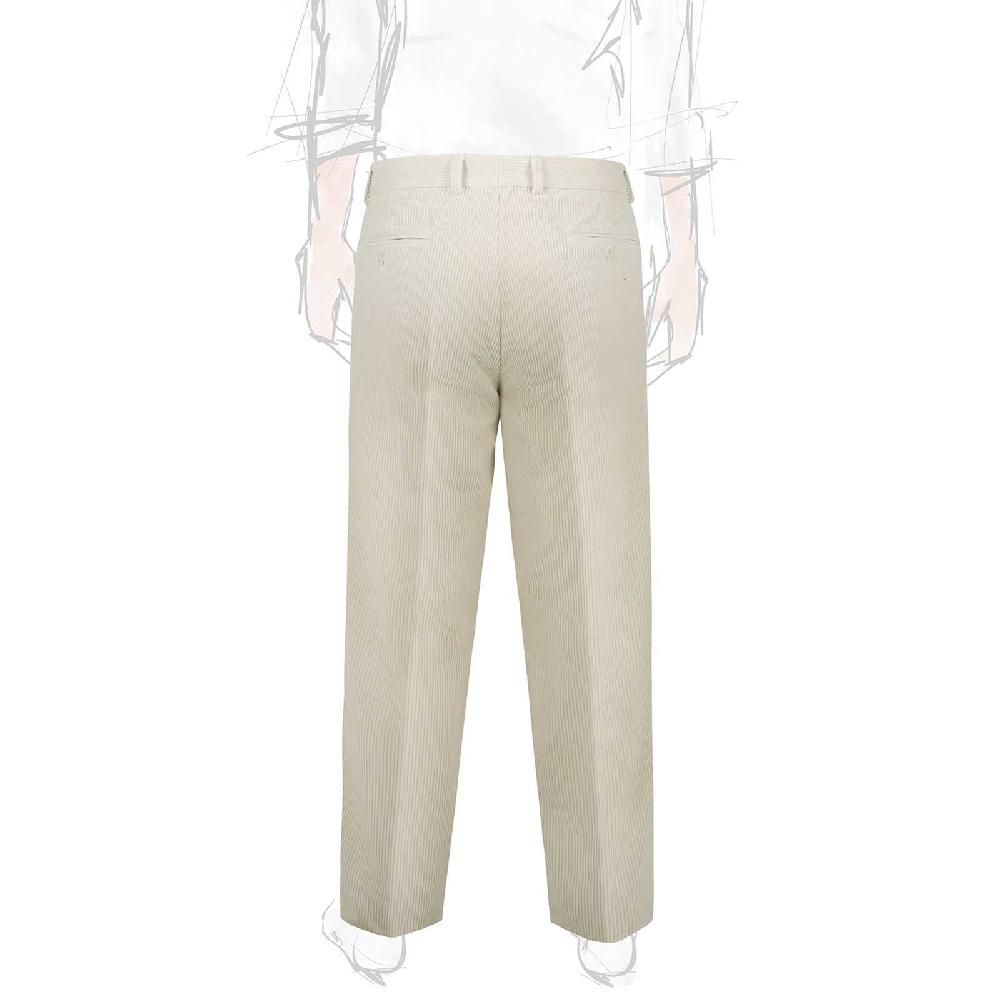 Rubinacci Pantalone 2 pinces in velluto a coste latte Saldi