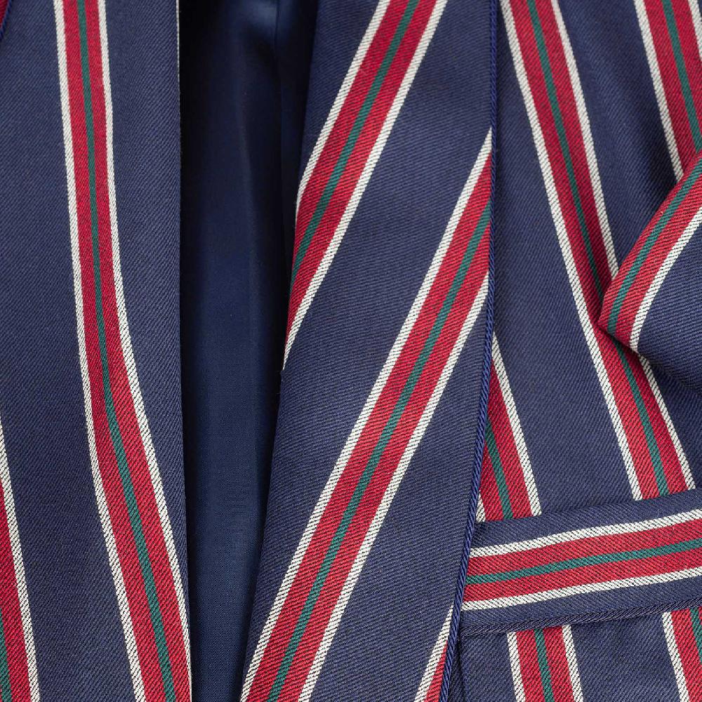 Rubinacci Vestaglia in lana e cashmere regimental Vendite Flash