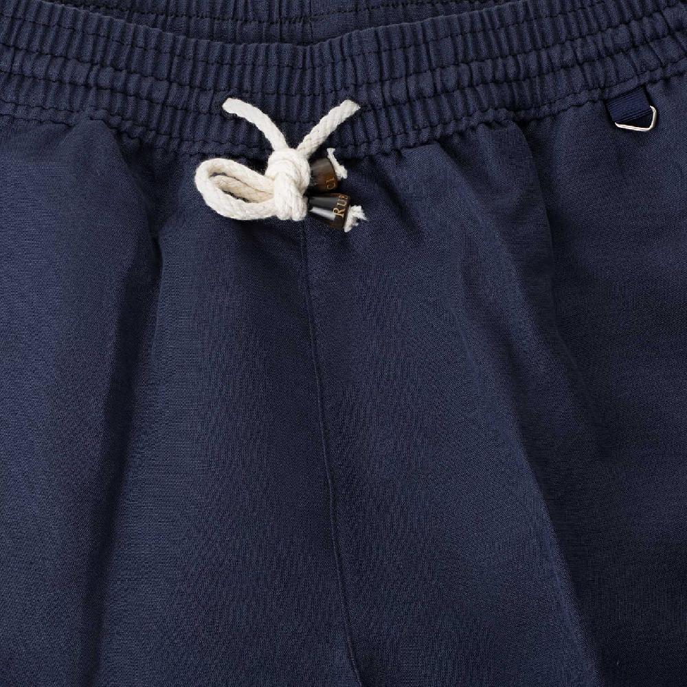 Rubinacci Costume da bagno blu in lino e cotone Nuovo