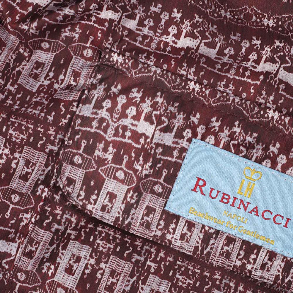 Rubinacci Costume azteco bordeaux Consegna Veloce