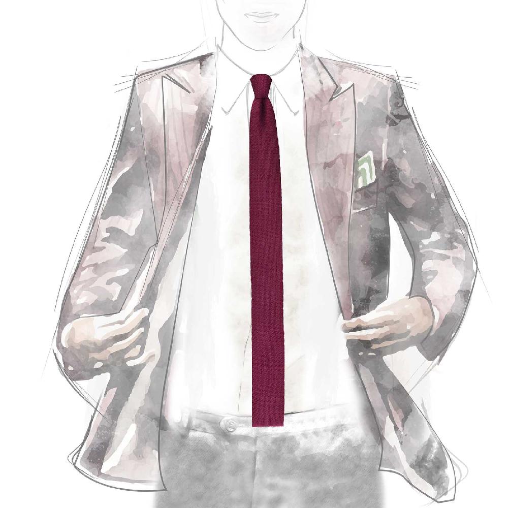 Rubinacci Cravatta in maglia vino Fino Al -60%