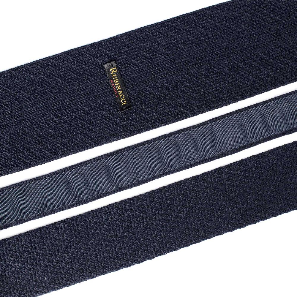 Rubinacci Cravatta in maglia navy blu Sottocosto