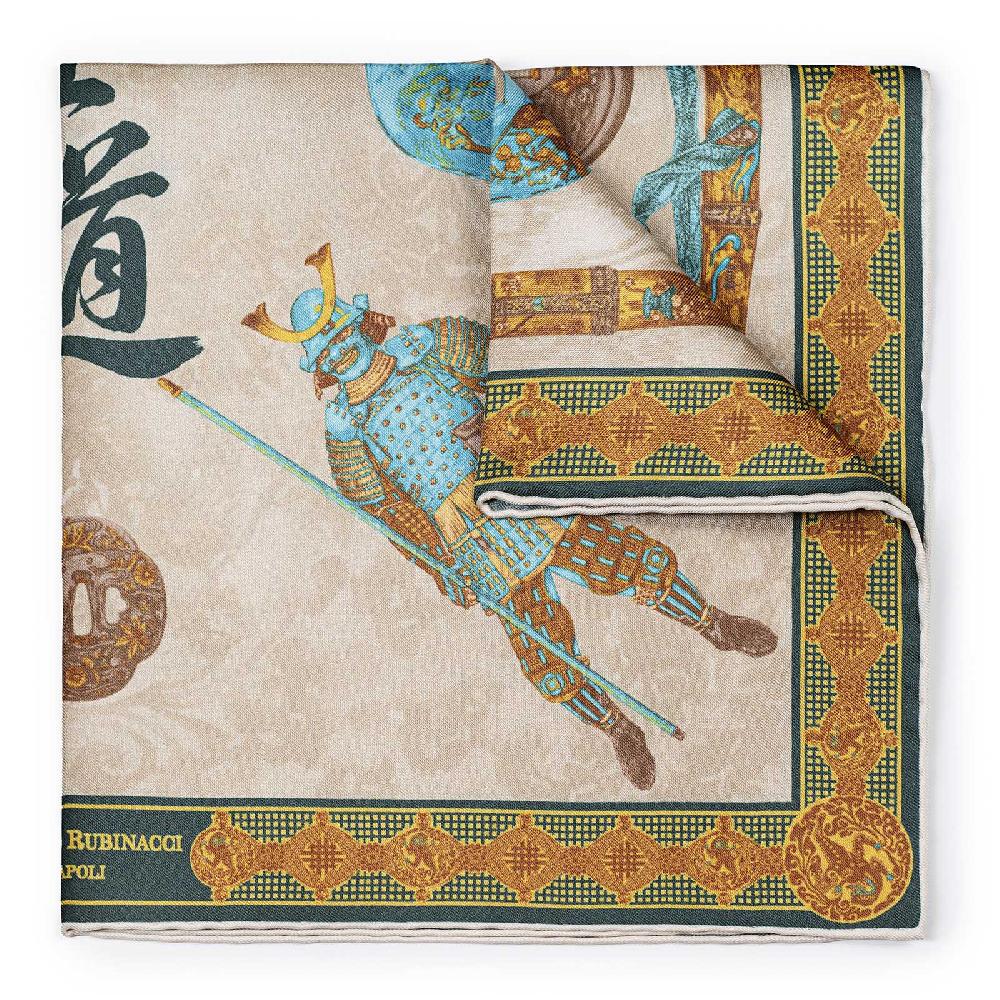 Rubinacci Pochette samurai verde Outlet