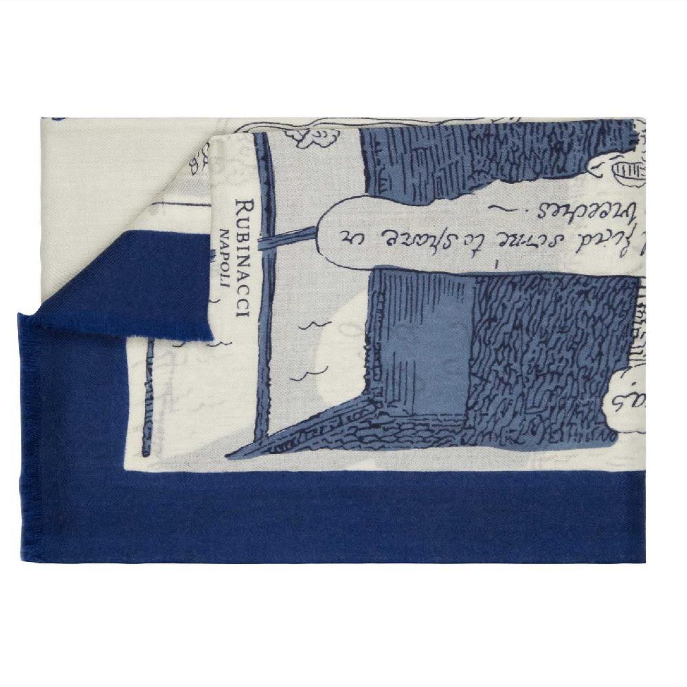 Rubinacci Sciarpa toilette du dandy blu navy Qualità Garantita