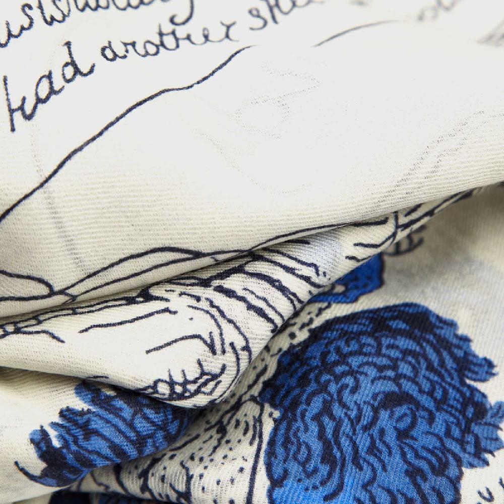 Rubinacci Sciarpa toilette du dandy blu navy Qualità Garantita