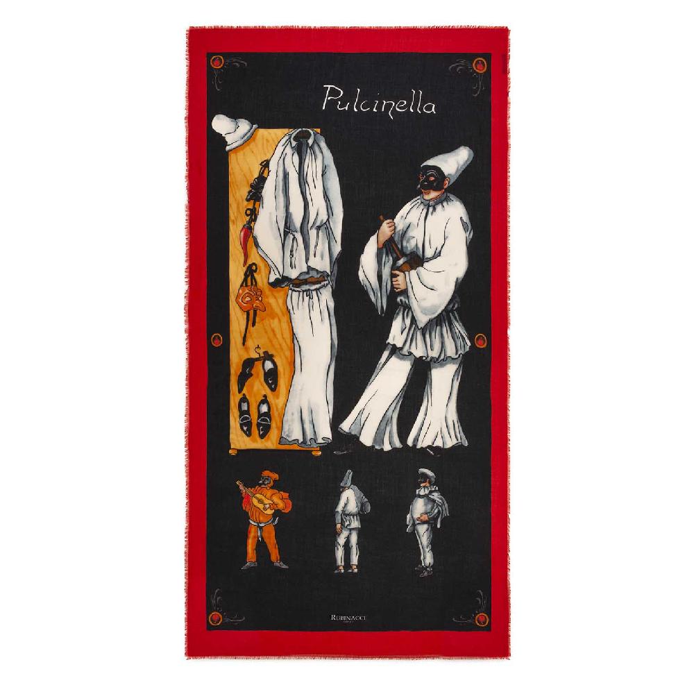 Rubinacci Sciarpa pulcinella nero Negozi Online