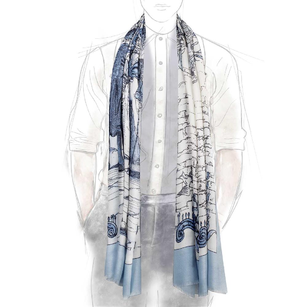 Rubinacci Sciarpa acquafrescaio azzurro Fino Al -60%