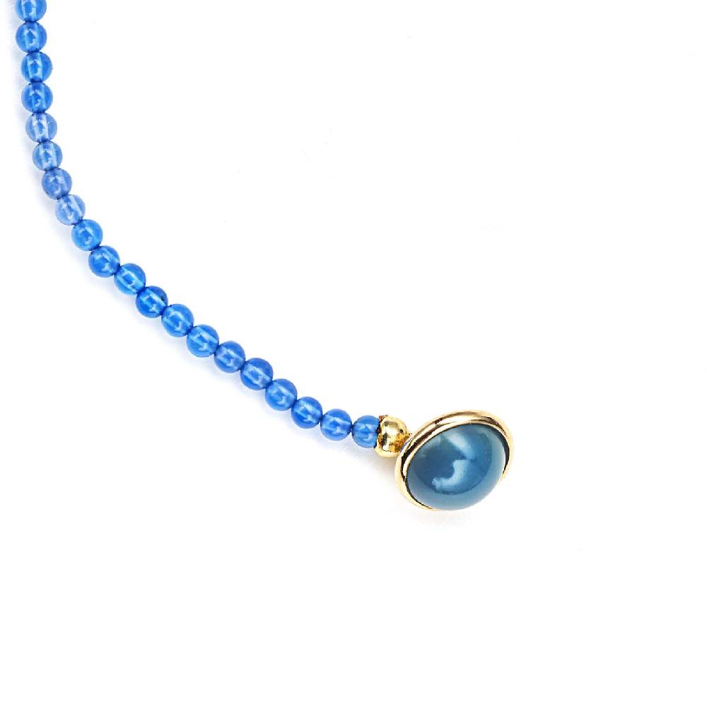 Rubinacci Bottone da bavero ruby in agata azzurro Outlet
