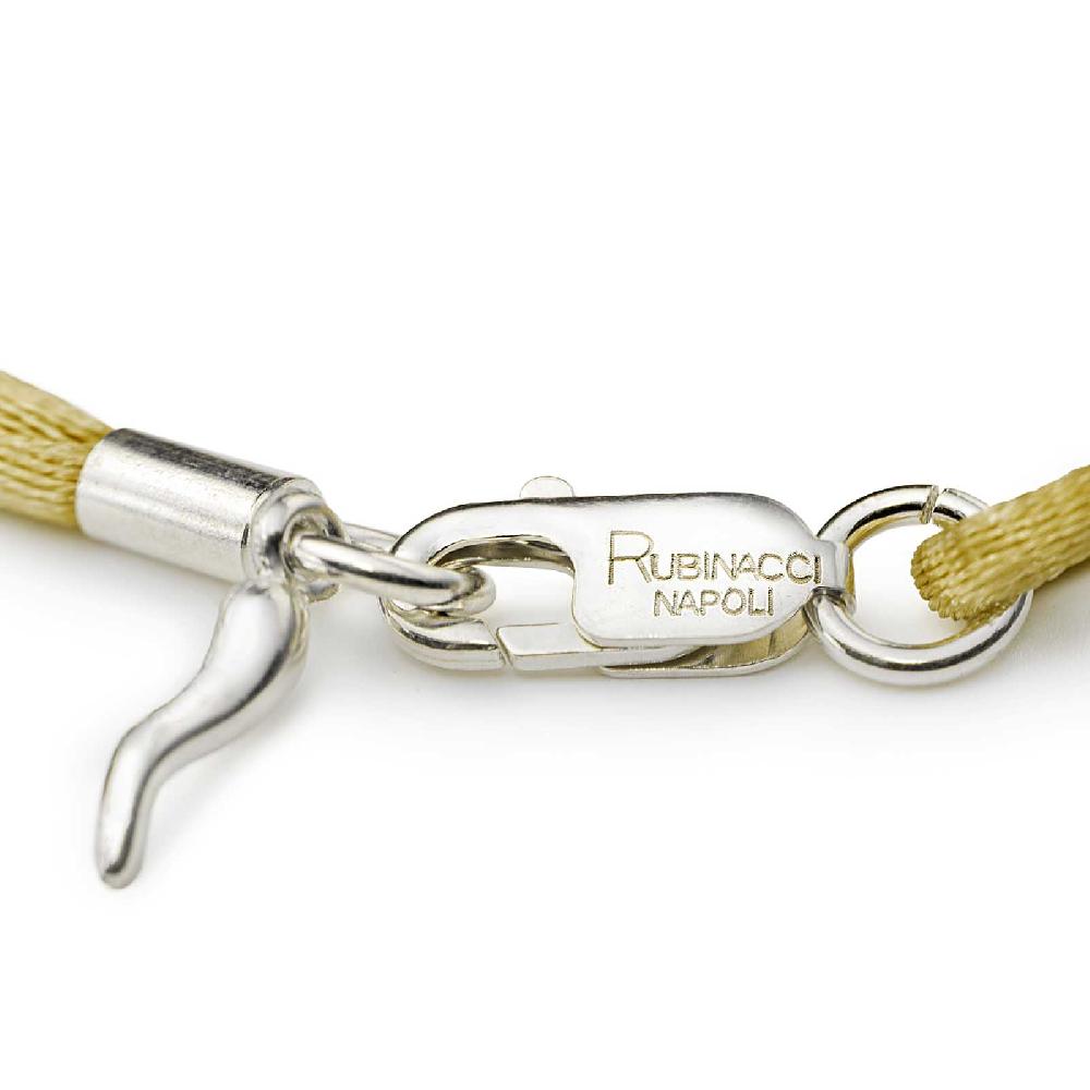 Rubinacci Braccialetto ruby in seta oro In Vendita