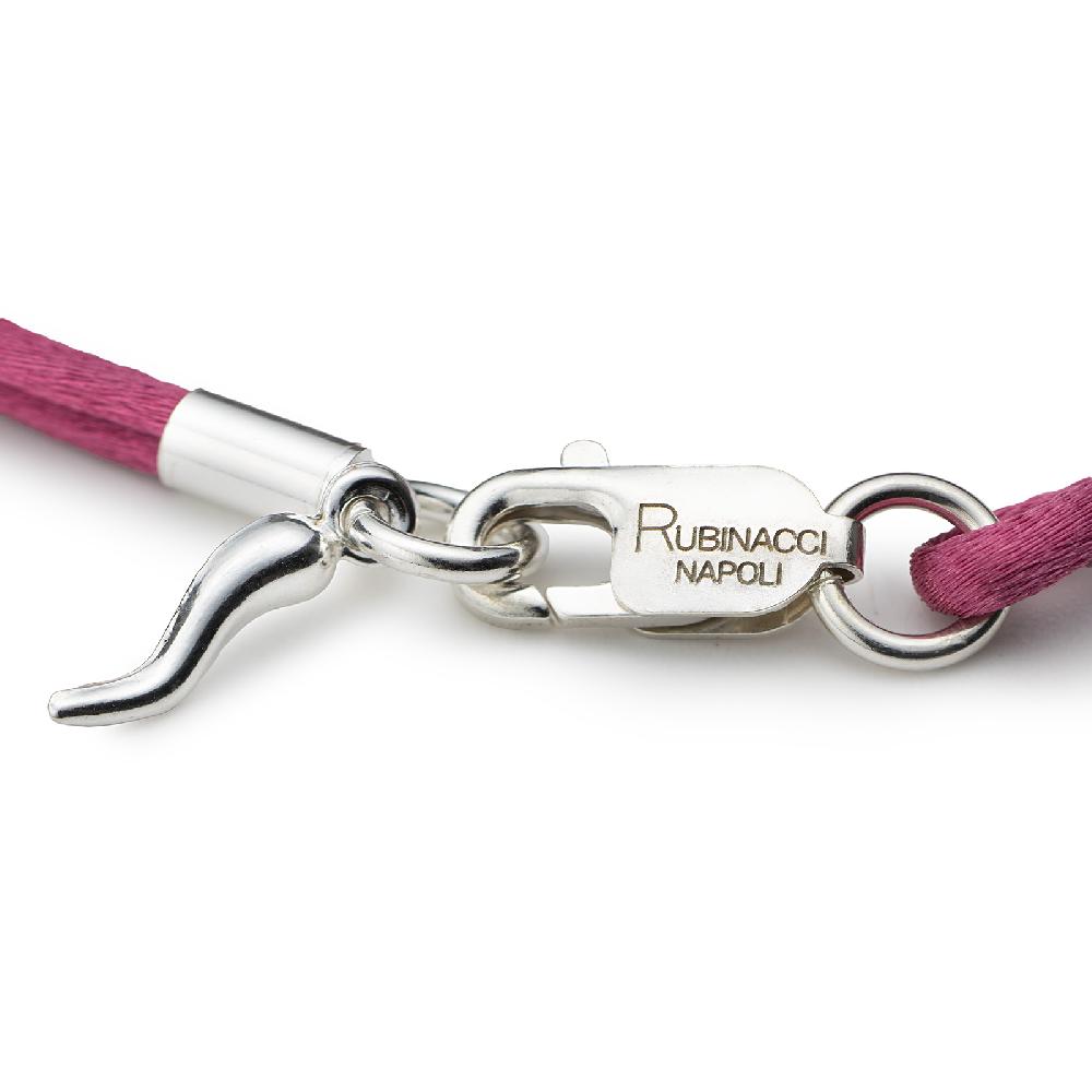 Rubinacci Braccialetto ruby in seta ciclamino Hotsell