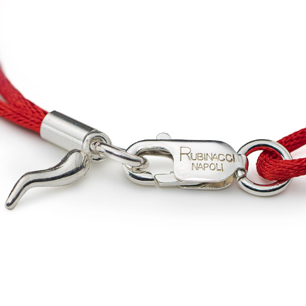 Rubinacci Braccialetto ruby in seta rosso Ritorno libero