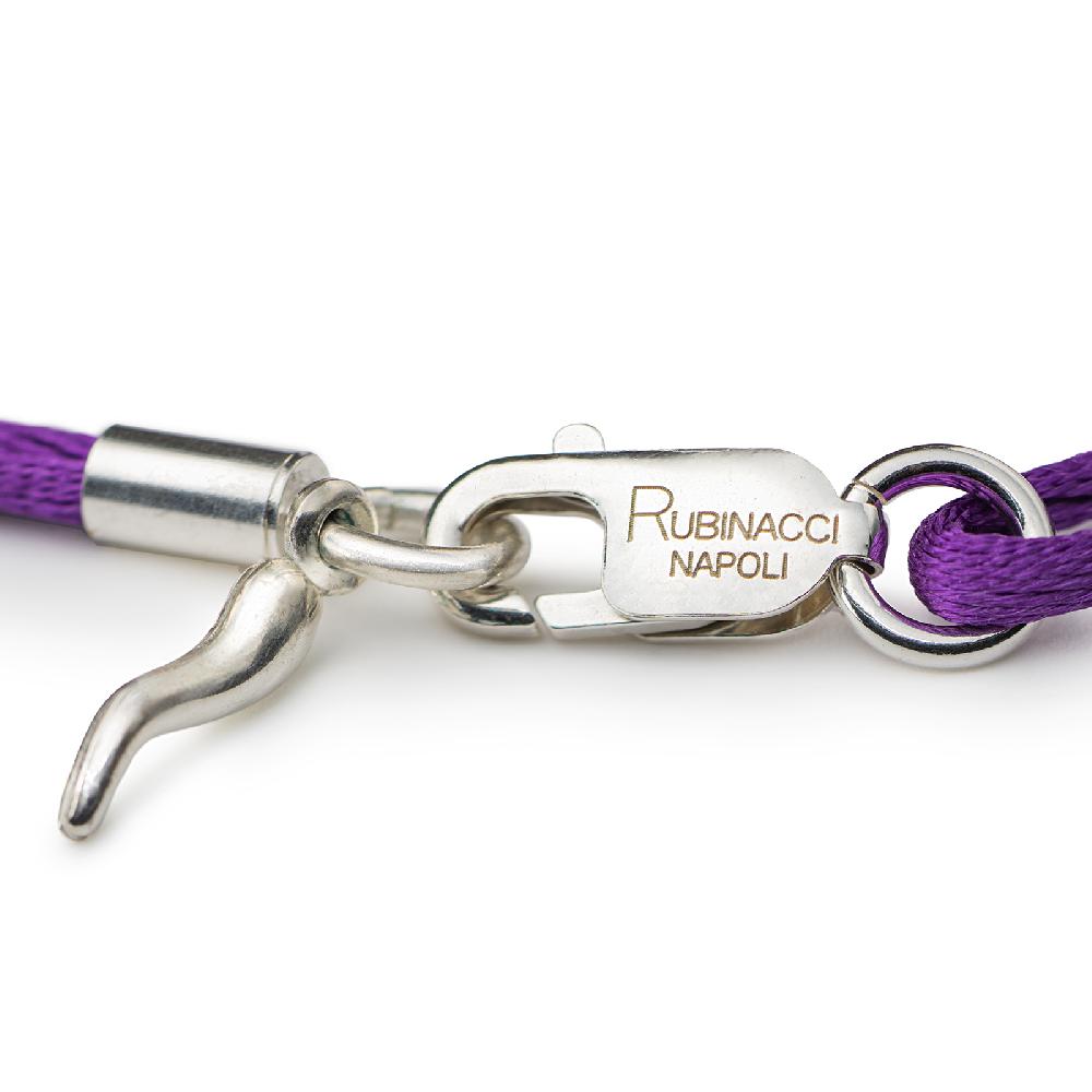 Rubinacci Braccialetto ruby in seta viola ACQUISTA ORA